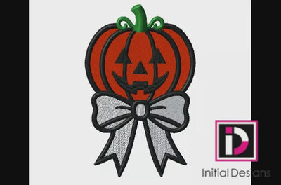 Halloween Pumpkin Ribbon Fill Trick or Treat Digital Embroidery Download