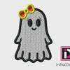 Halloween Girl with Bow Ghost Trick or Treat Machine Embroidery Design | Digital Download